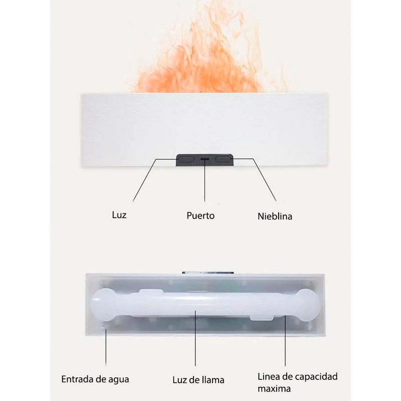 Difusor Humificador de Aroma Tipo Fogata